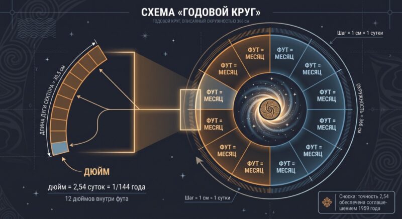 Годовой круг древней обсерватории: день равен сантиметру