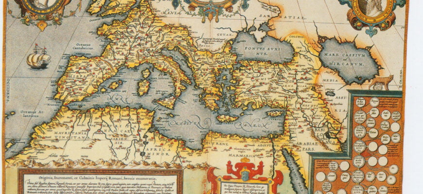 Карта Римской империи Ортелиуса