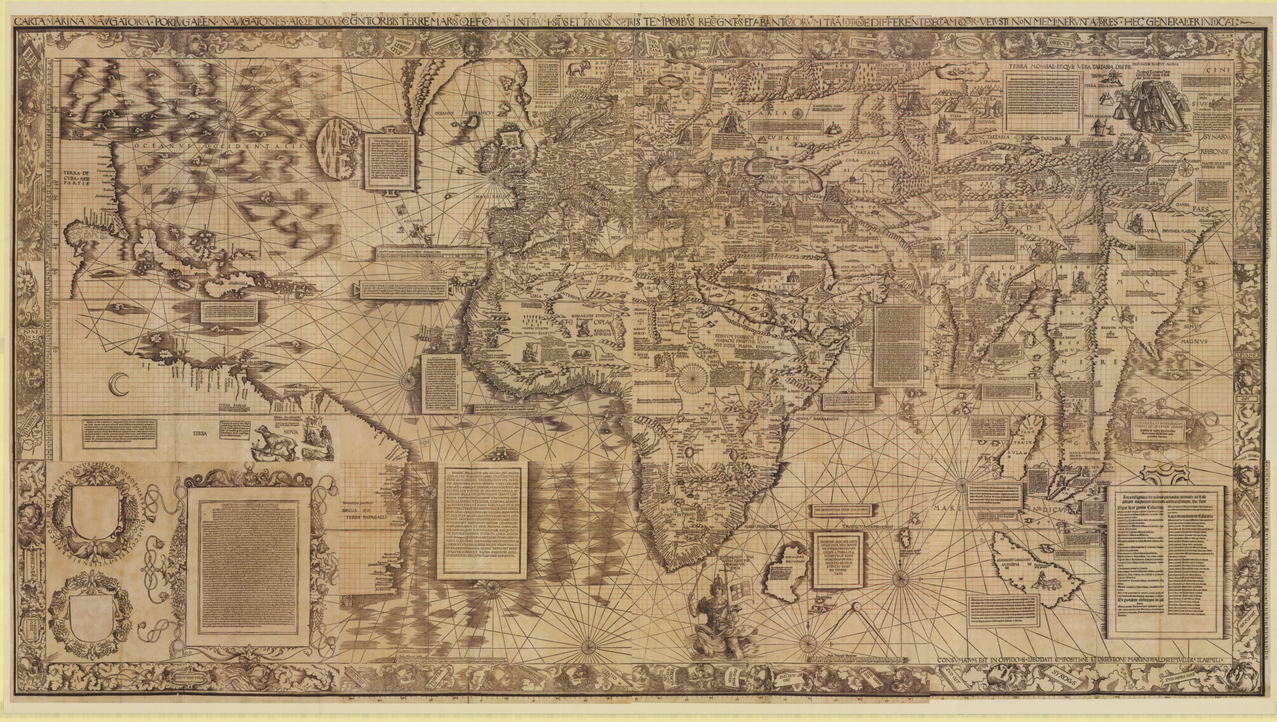 Старинная Карта Мартина Вальдзеемюллера
