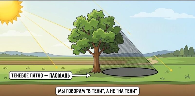 Тень и теневое пятно: разница понятий