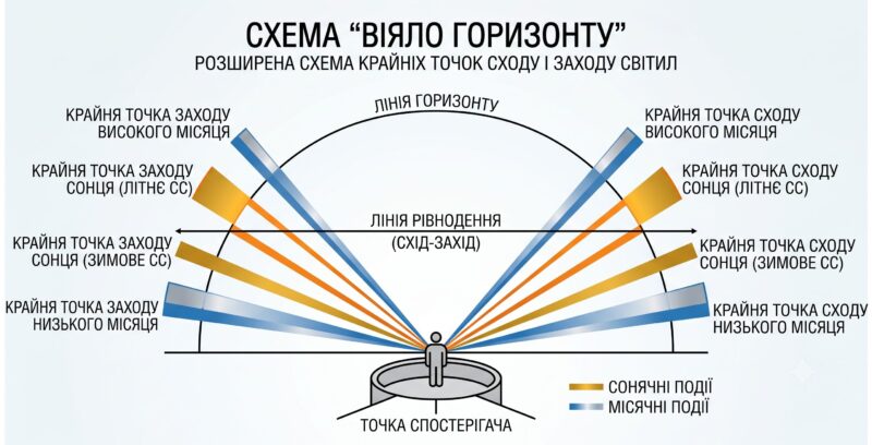 Схема віяло горизонту