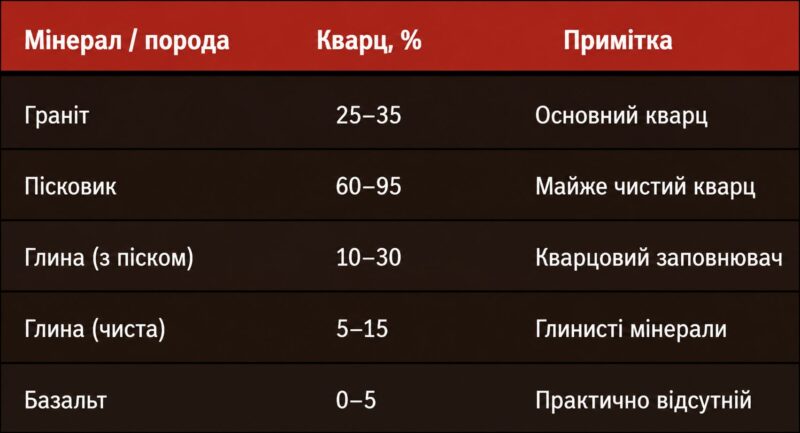 Мінеральний склад горних порід