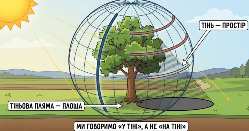 Тіньова пляма від сонця