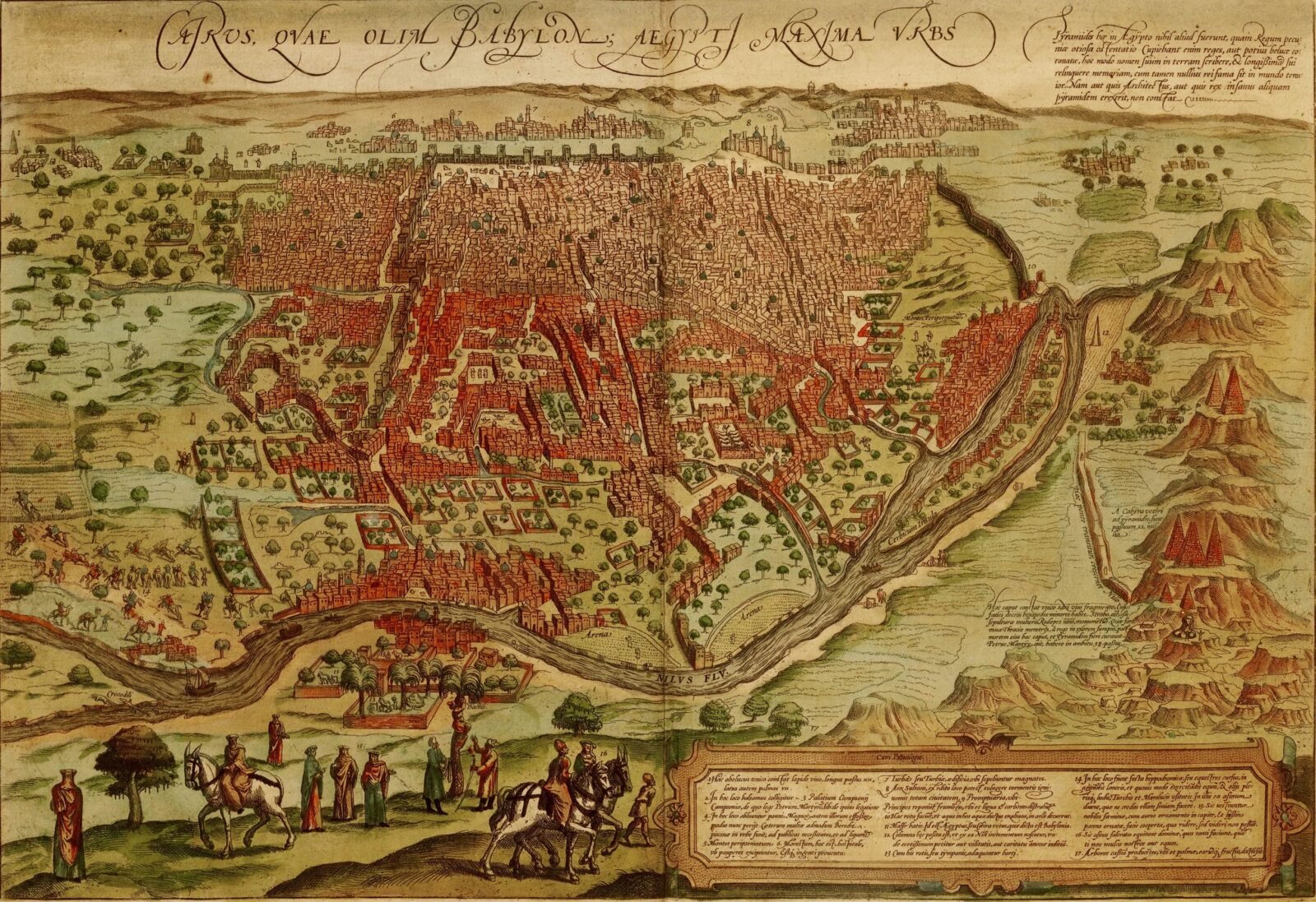 гравюре с изображением Каира 1572 года