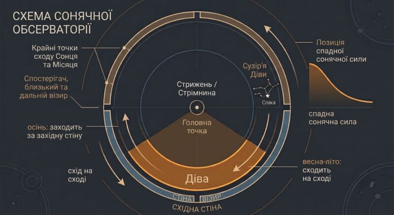 Річний хід Діви по південному сектору кола