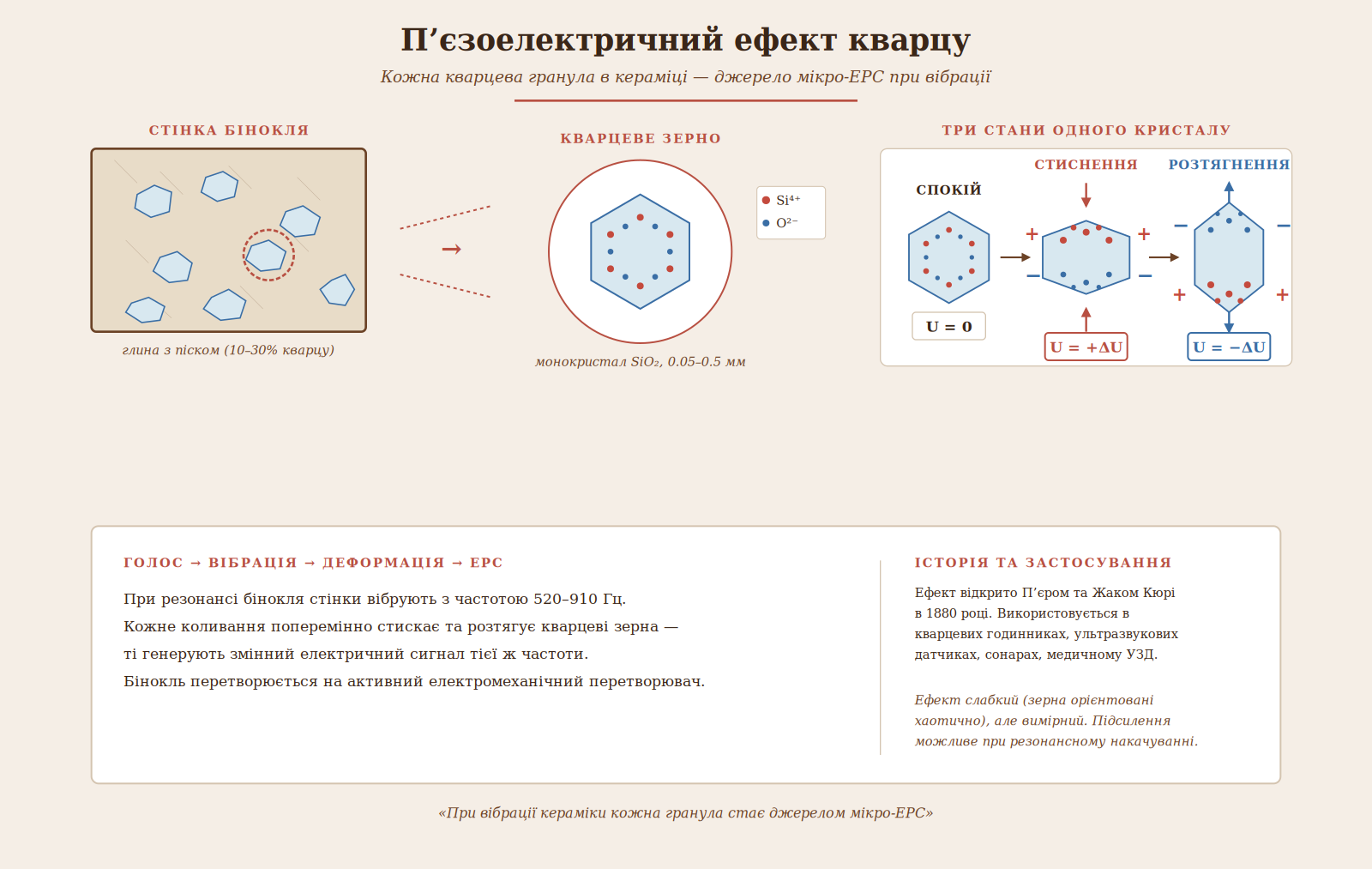 П'єзоелектричний ефект кварцу