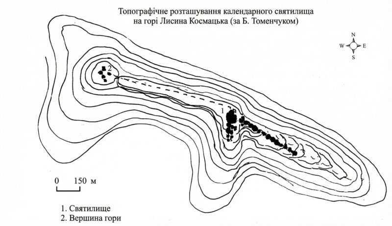 Топографічна карта Святилища Лисина Космацька Топографічна карта Святилища Лисина Космацька